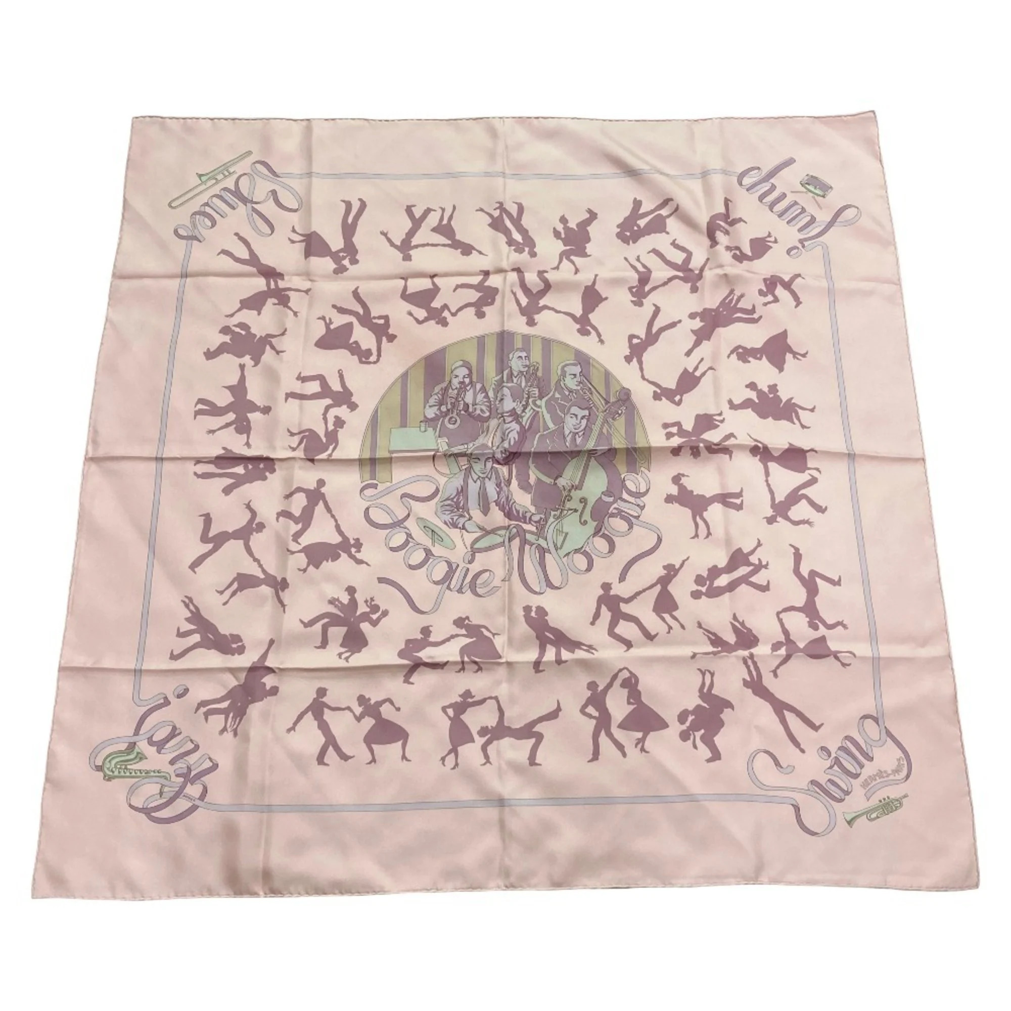 Hermes Authentic Pink Silk Scarf Hermes Authentic Pink Silk Scarf
